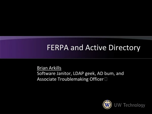 FERPA and Active Directory