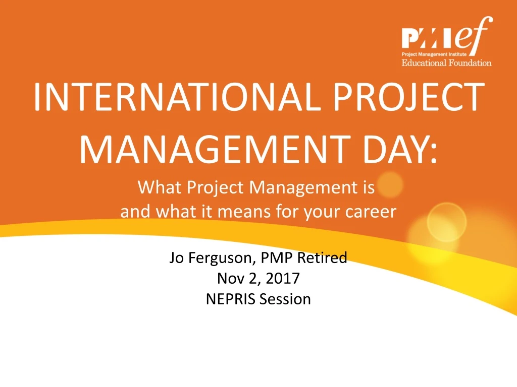 international project management day what project
