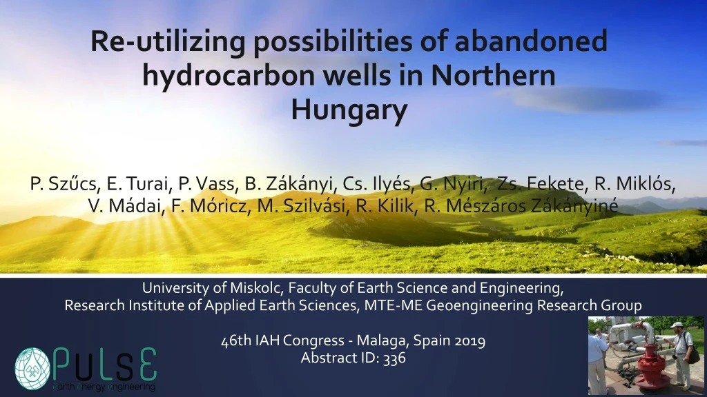 re utilizing possibilities of abandoned hydrocarbon wells in northern hungary