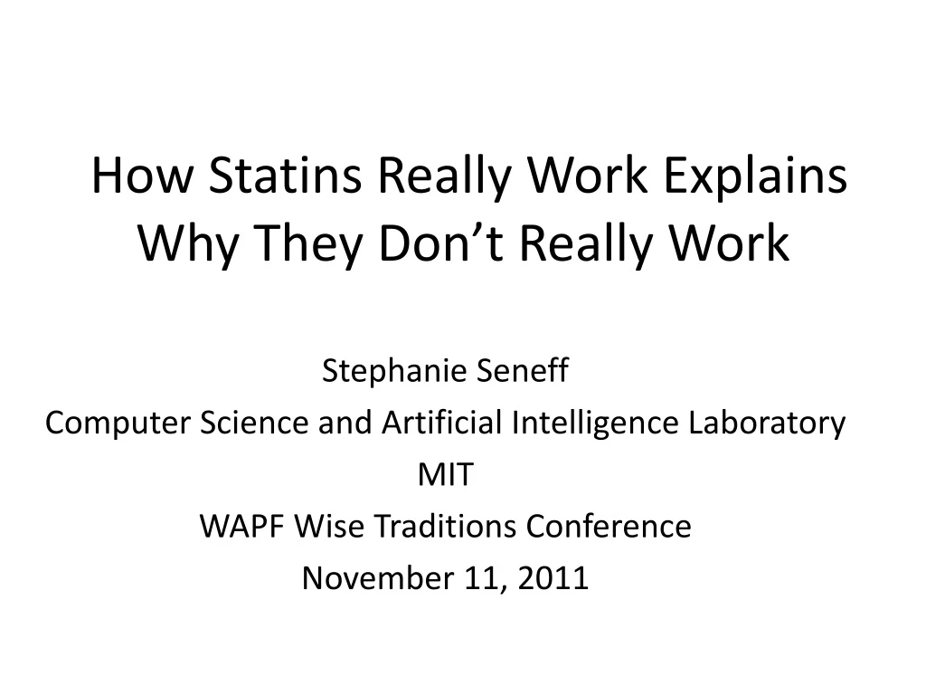 how statins really work explains why they don t really work