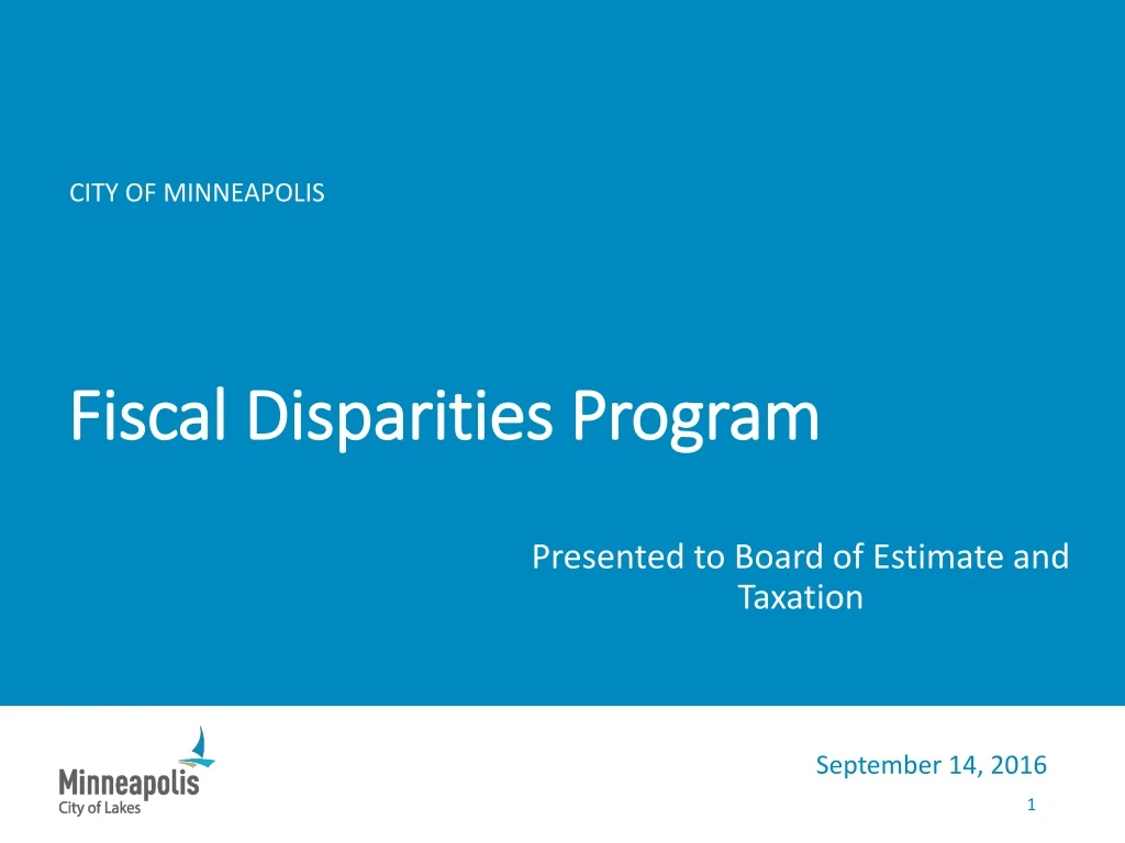 fiscal disparities program