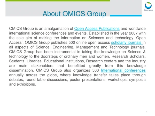 About OMICS Group