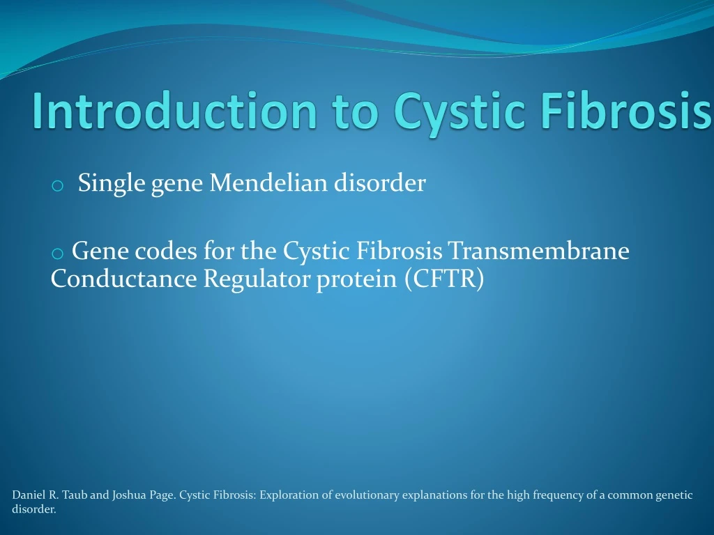 introduction to cystic fibrosis