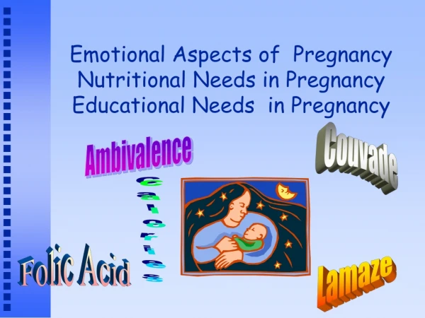 Emotional Aspects of Pregnancy Nutritional Needs in Pregnancy Educational Needs in Pregnancy