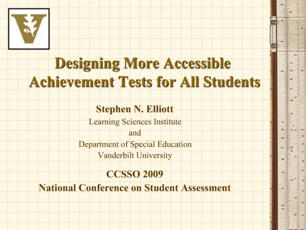Designing More Accessible Achievement Tests for All Students