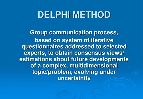 DELPHI METHOD