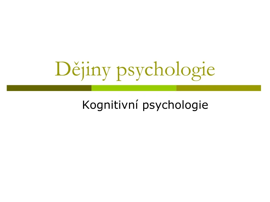 d jiny psychologie