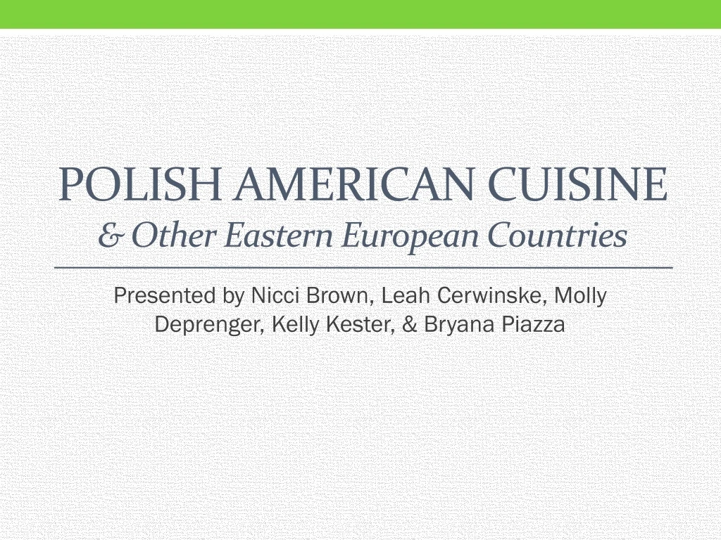 polish american cuisine other eastern european countries