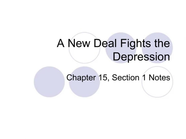 A New Deal Fights the Depression