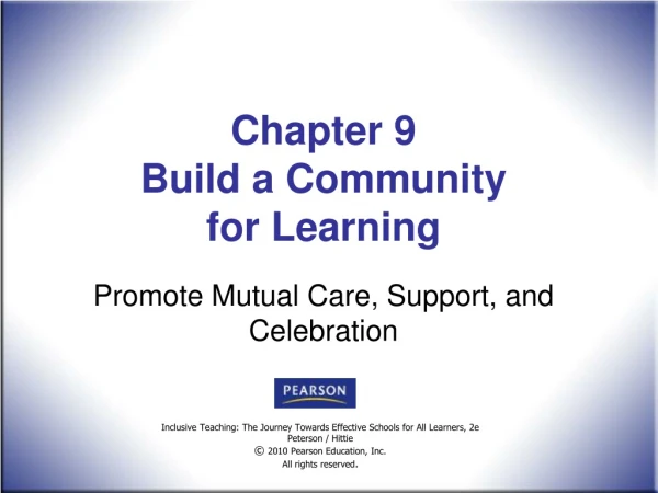 Chapter 9 Build a Community for Learning