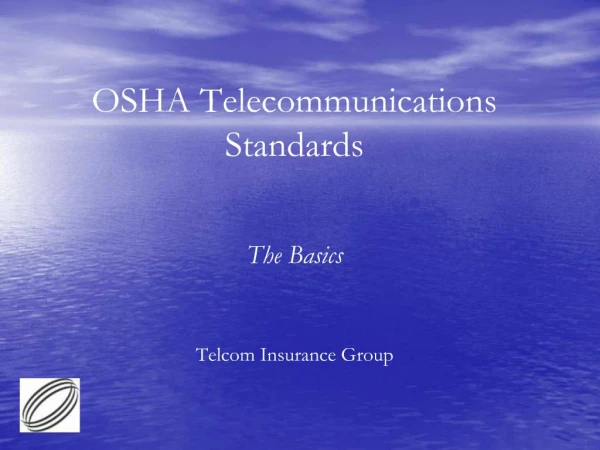 OSHA Telecommunications Standards