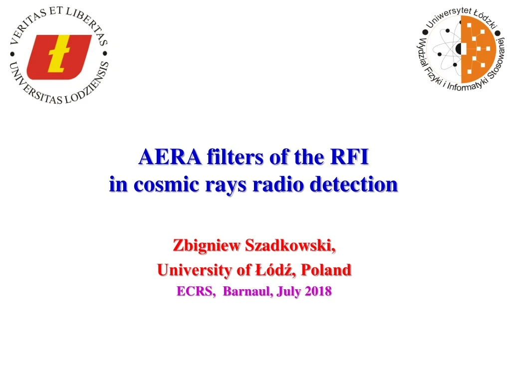 aera filters of the rfi in cosmic rays radio detection