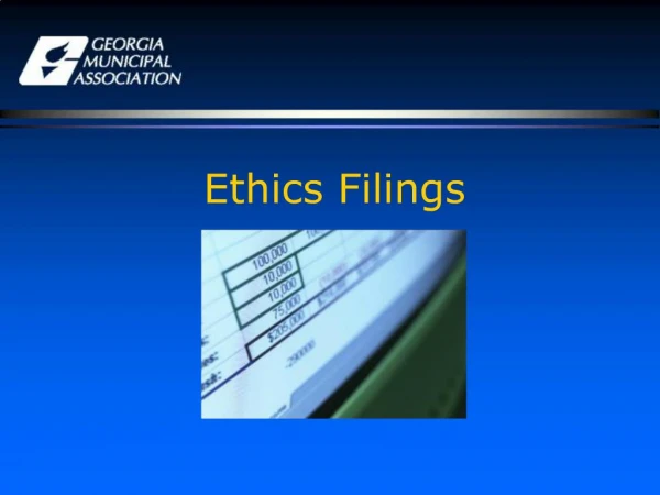 Ethics Filings