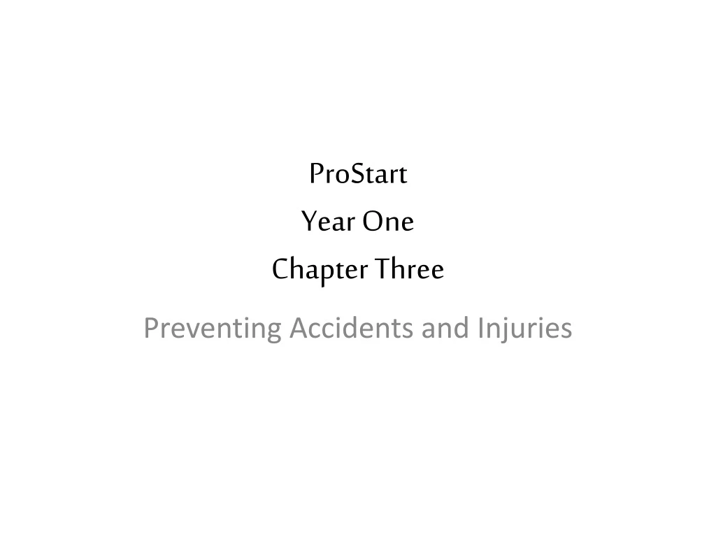 prostart year one chapter three