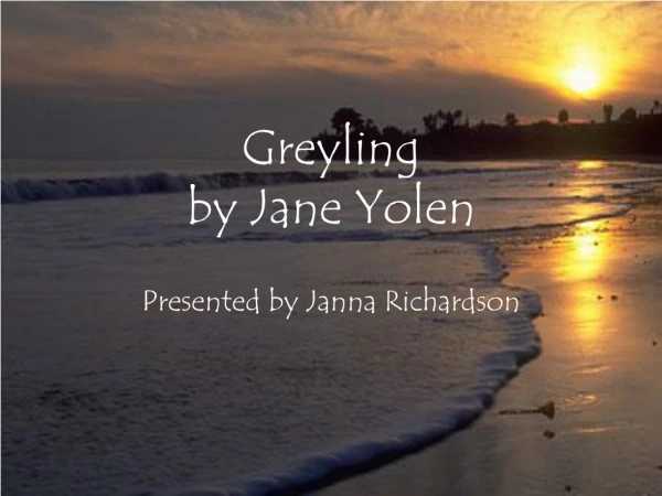 Greyling by Jane Yolen