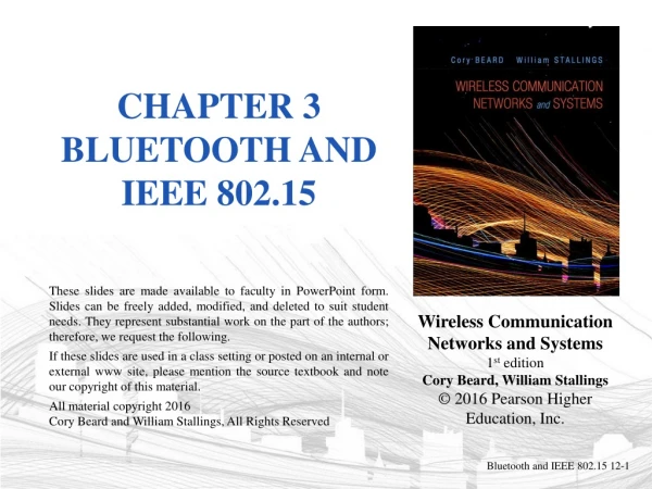 Chapter 3 Bluetooth and IEEE 802.15