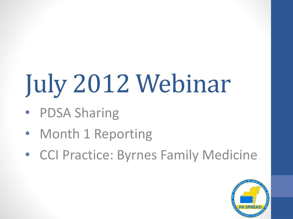 july 2012 webinar