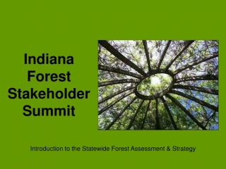 Indiana Forest Stakeholder Summit - slide 1