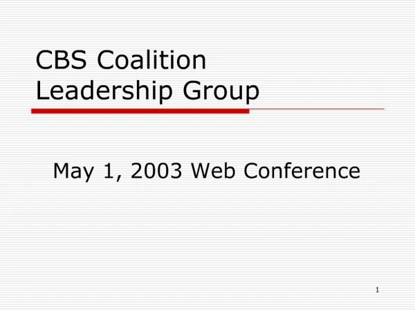 CBS Coalition Leadership Group