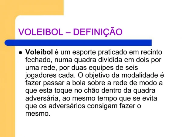 VOLEIBOL DEFINI O