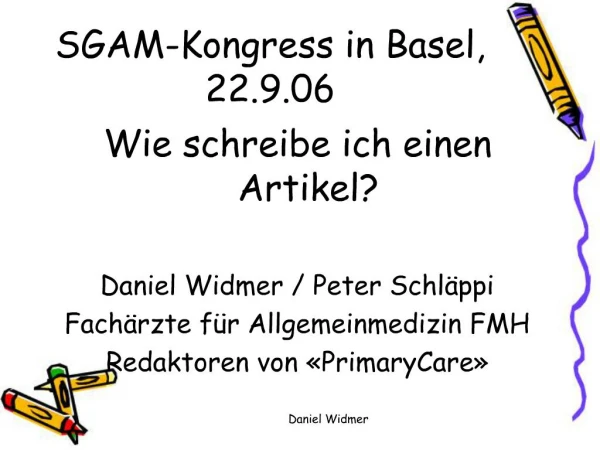 SGAM-Kongress in Basel, 22.9.06