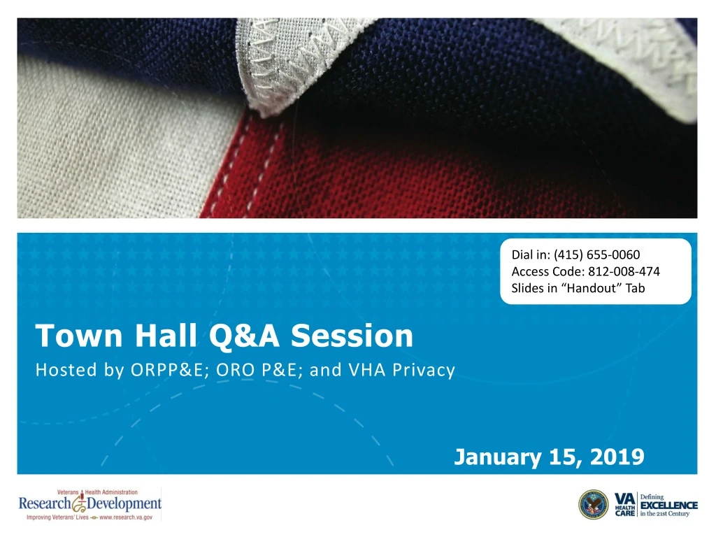 town hall q a session