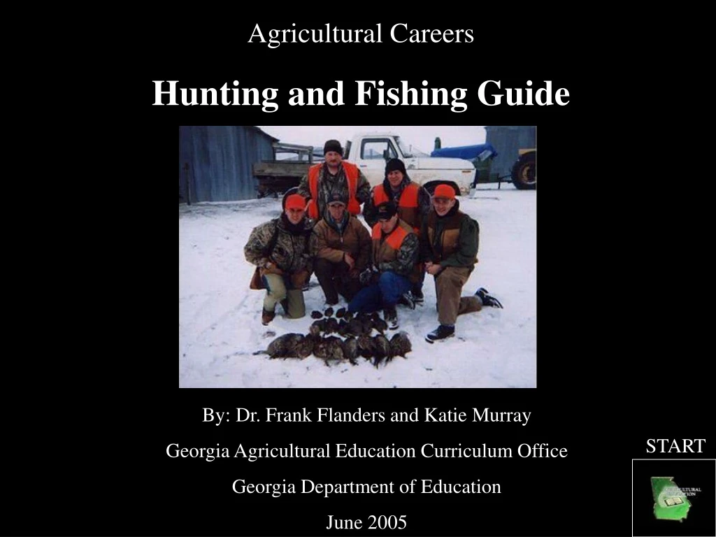 agricultural careers hunting and fishing guide