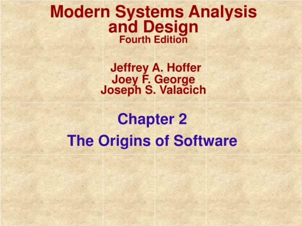 Chapter 2 The Origins of Software