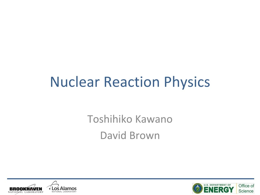 nuclear reaction physics