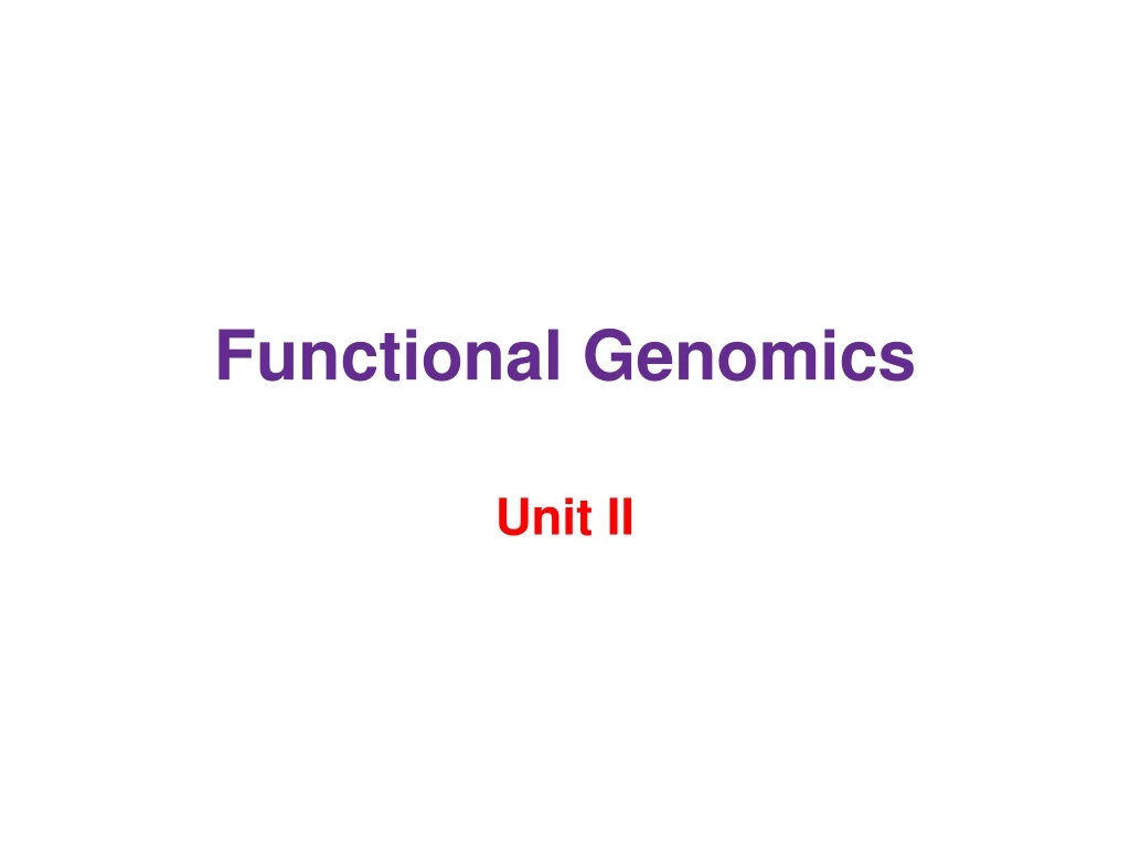 functional genomics