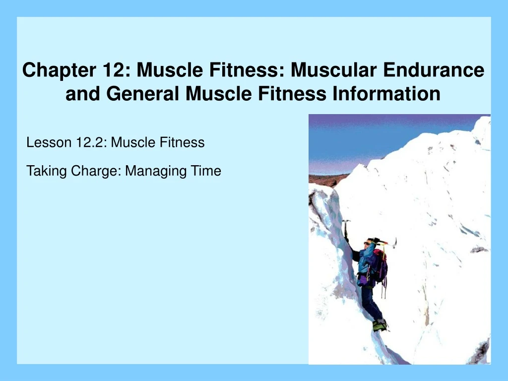 chapter 12 muscle fitness muscular endurance