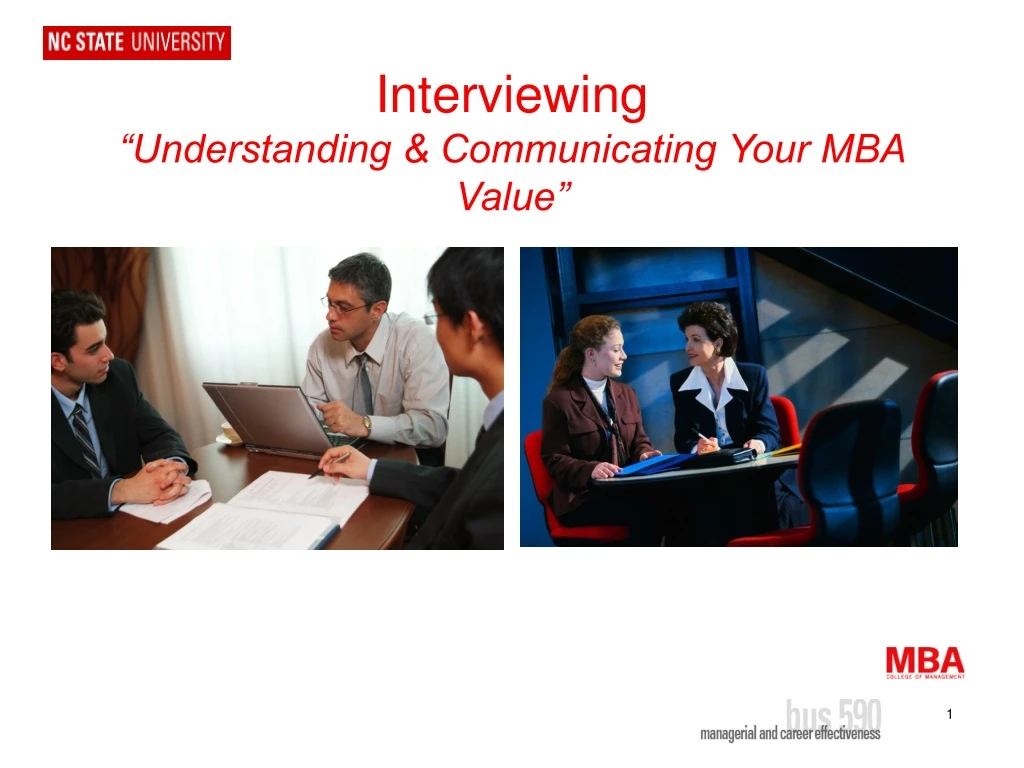 interviewing understanding communicating your mba value