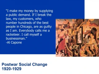 Postwar Social Change 1920-1929