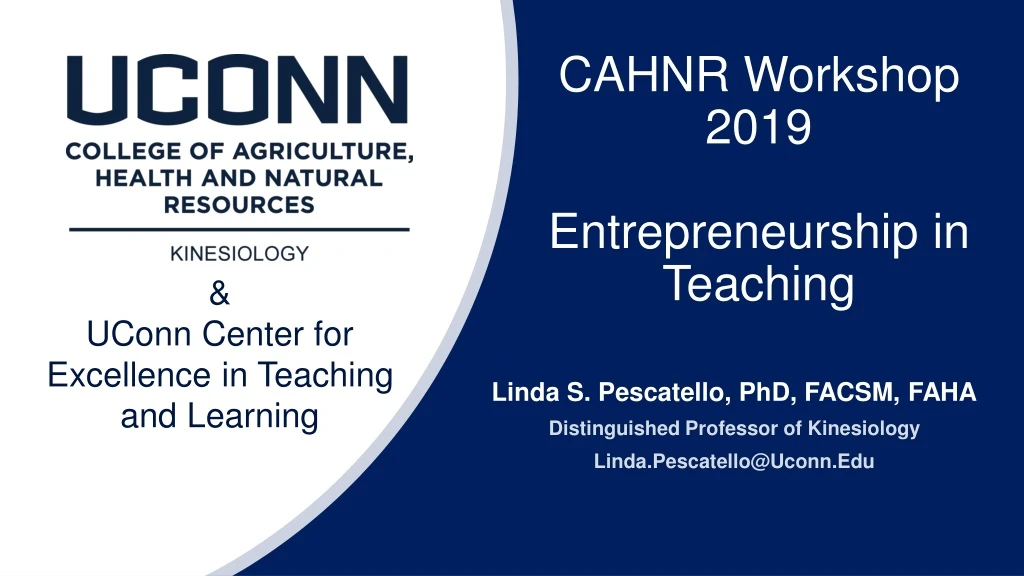 cahnr workshop 2019 entrepreneurship in teaching