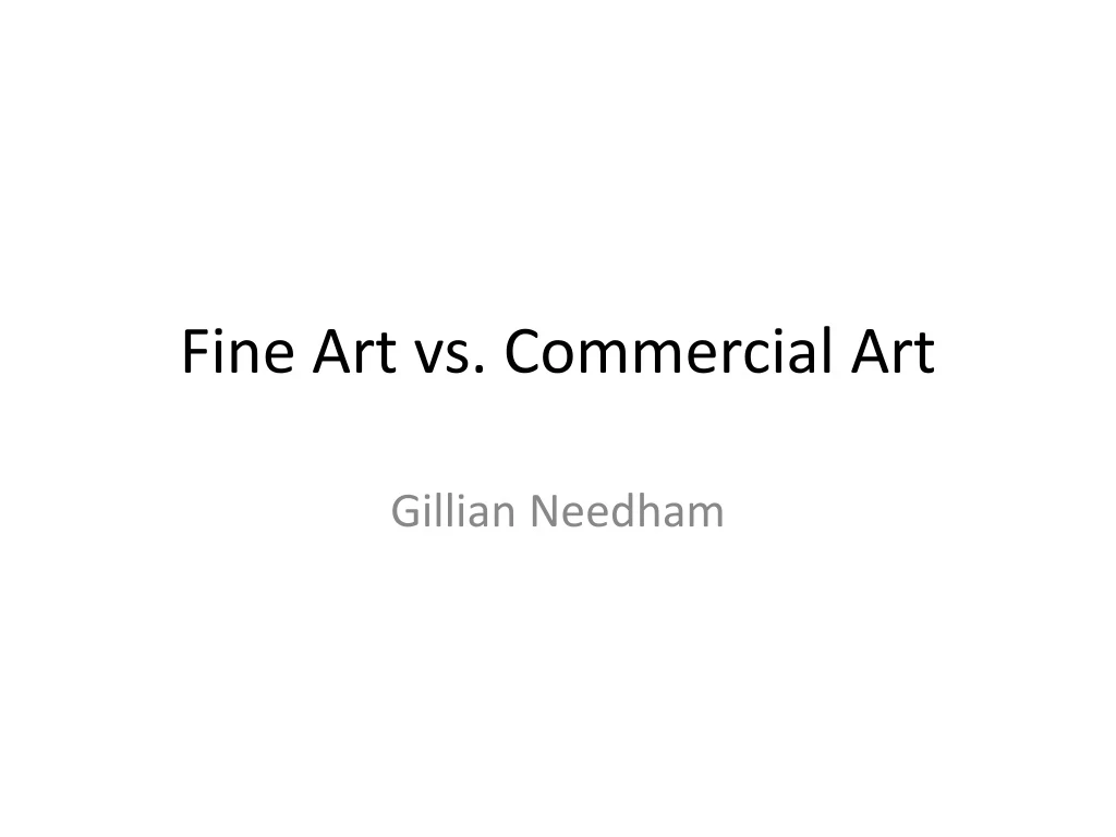 fine art vs commercial art