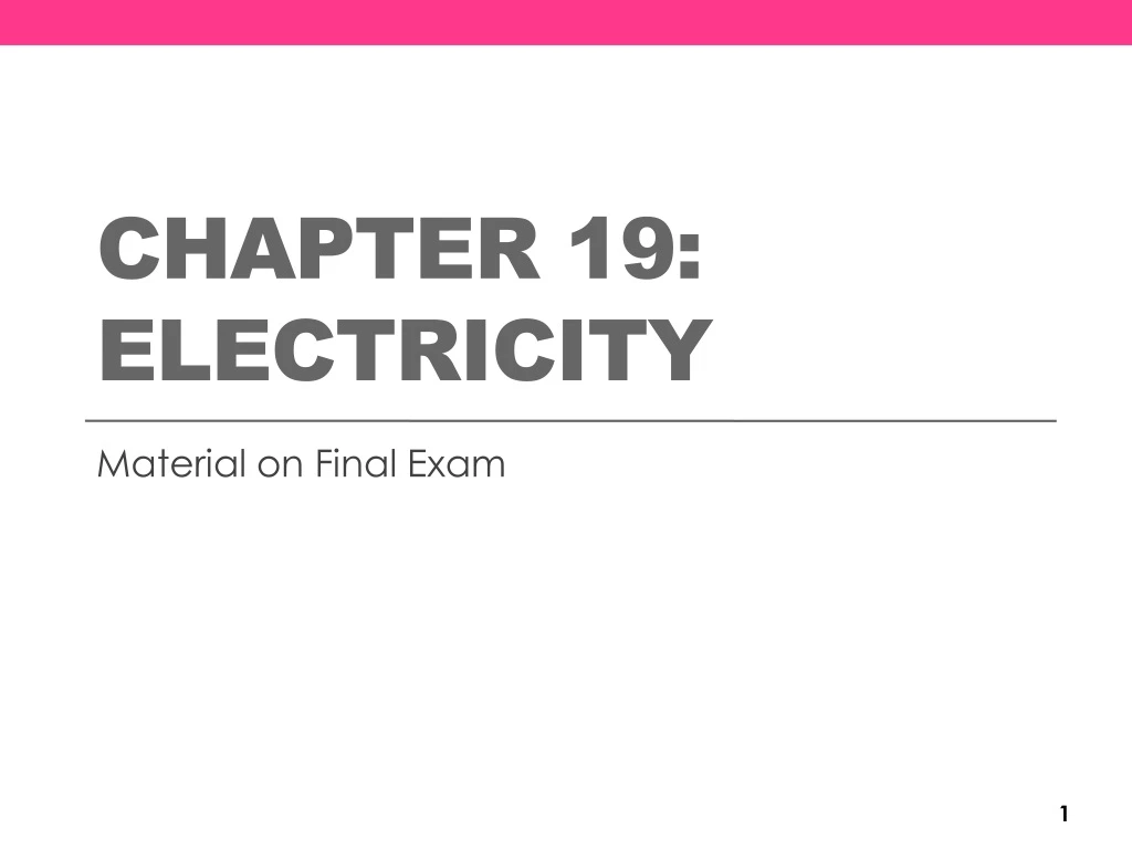 chapter 19 electricity
