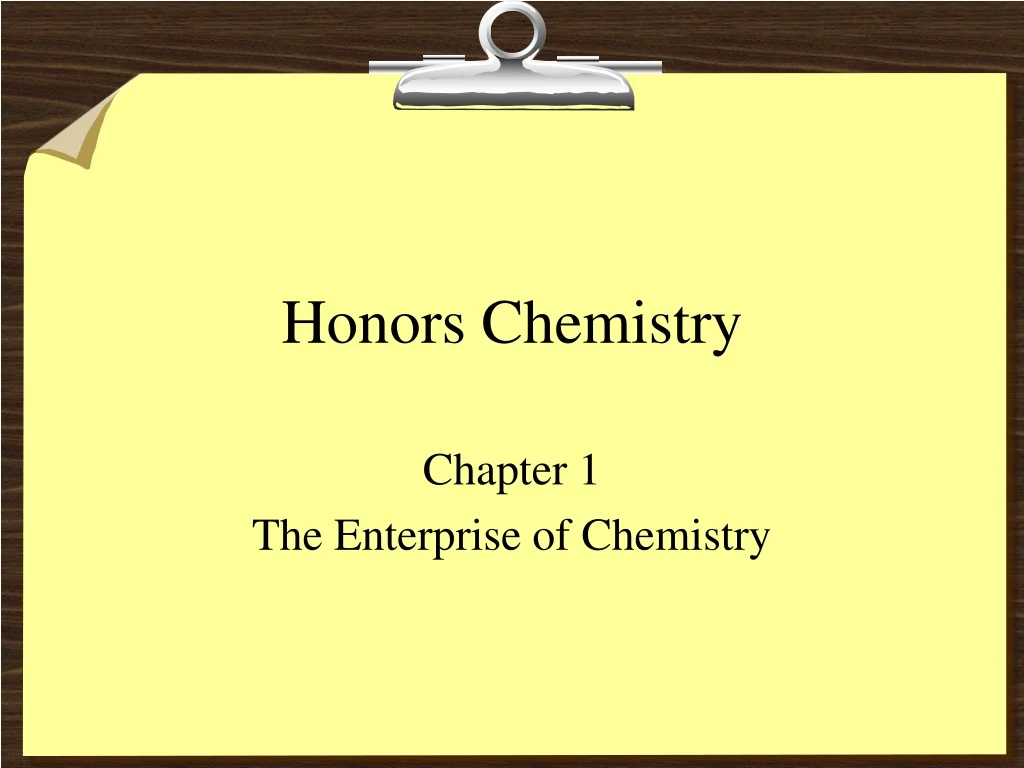 honors chemistry