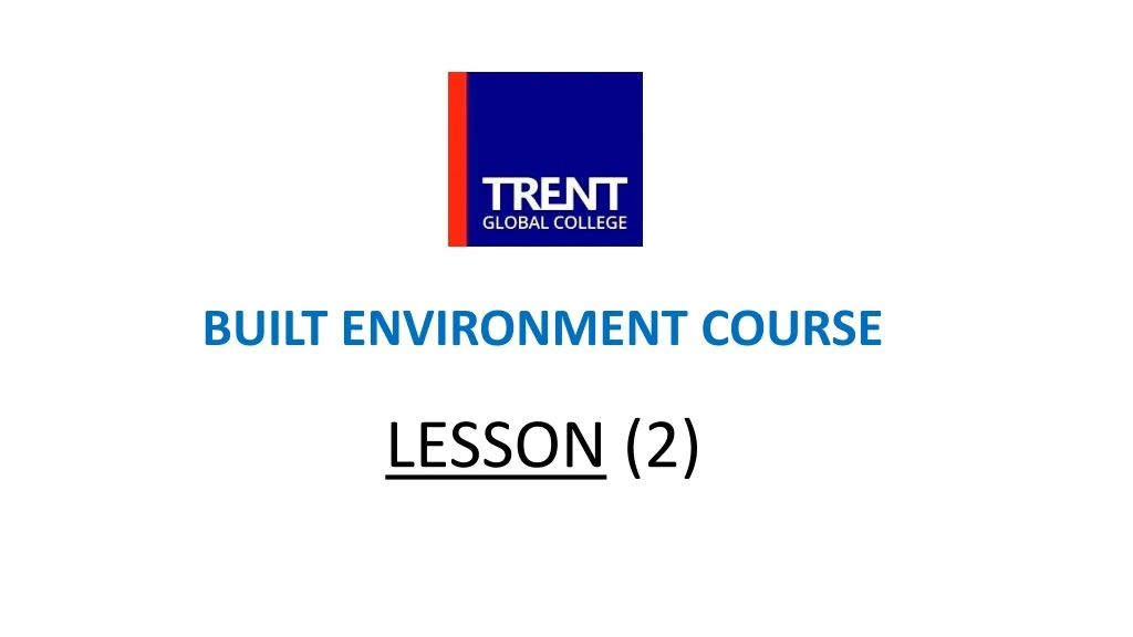 built environment course