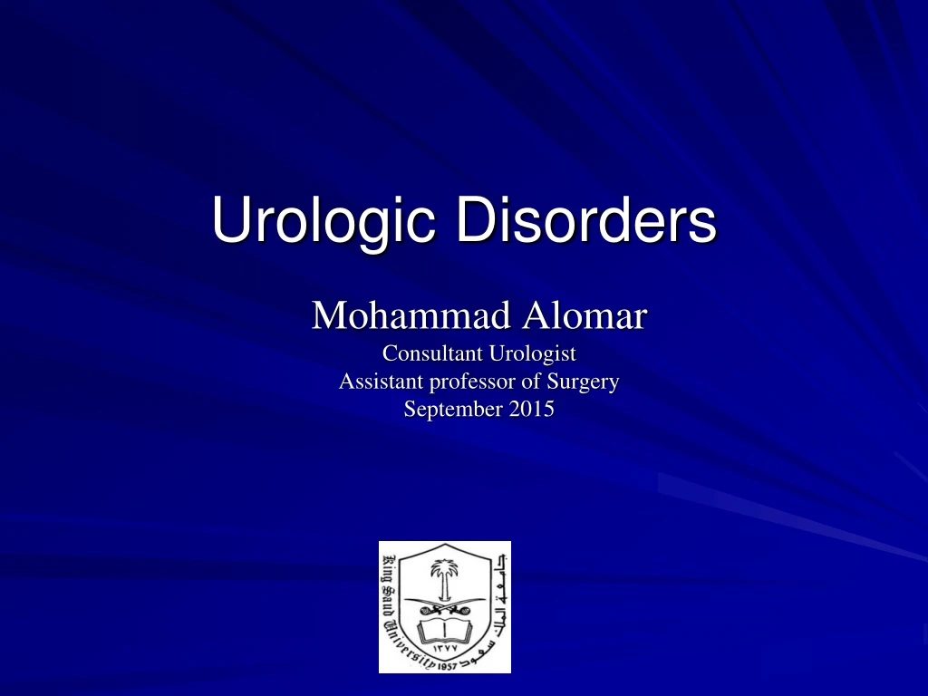 urologic disorders