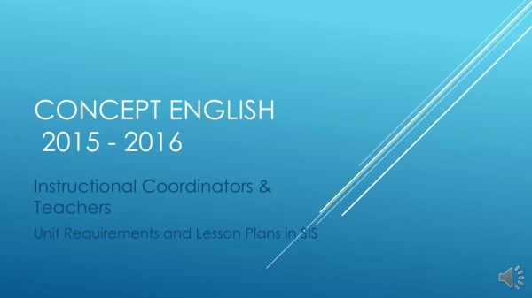 Concept English 2015 - 2016