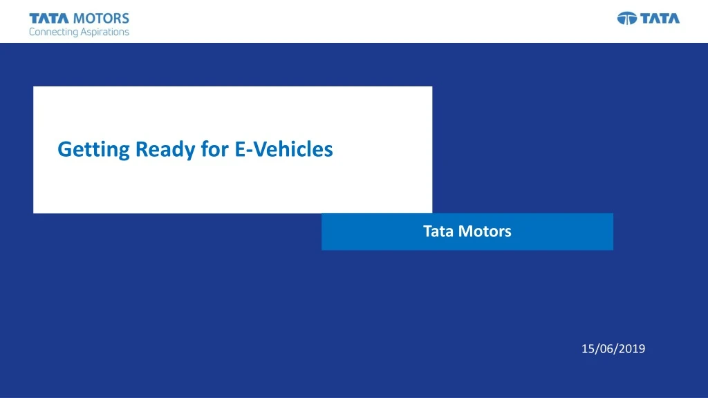getting ready for e vehicles