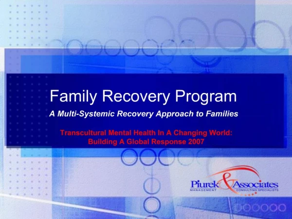 Family Recovery Program