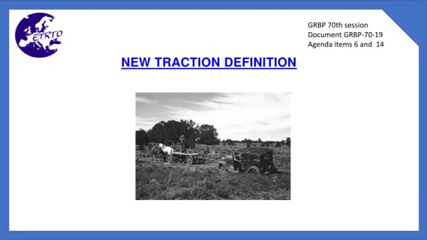 NEW TRACTION DEFINITION