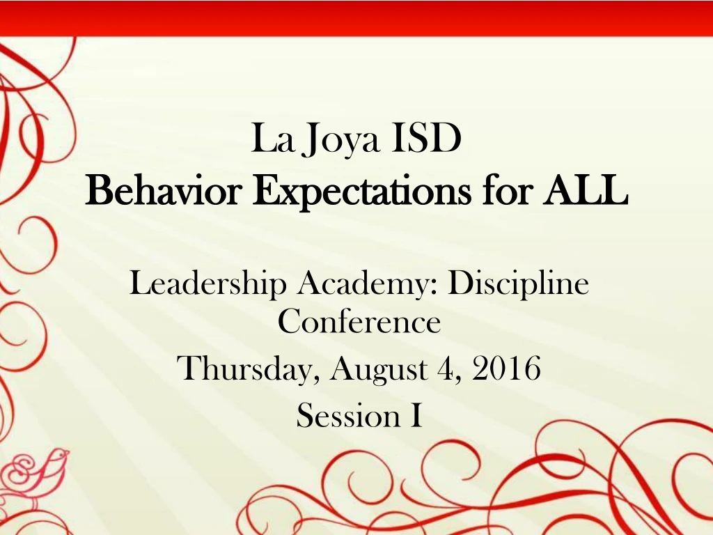 la joya isd behavior expectations for all