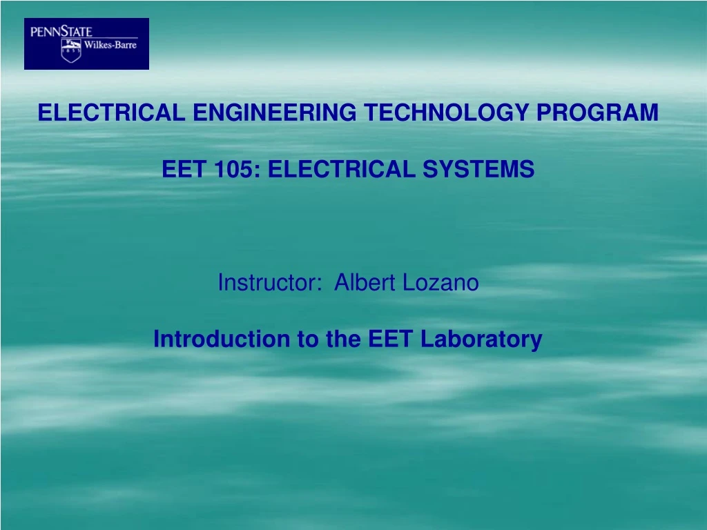 electrical engineering technology program