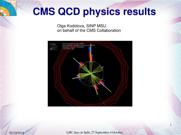 CMS QCD physics results