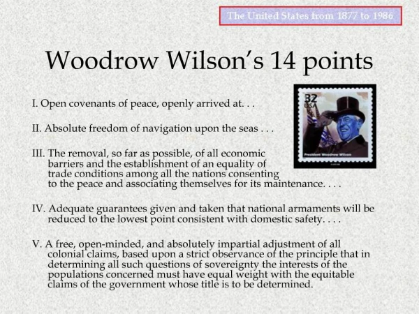 Woodrow Wilson’s 14 points