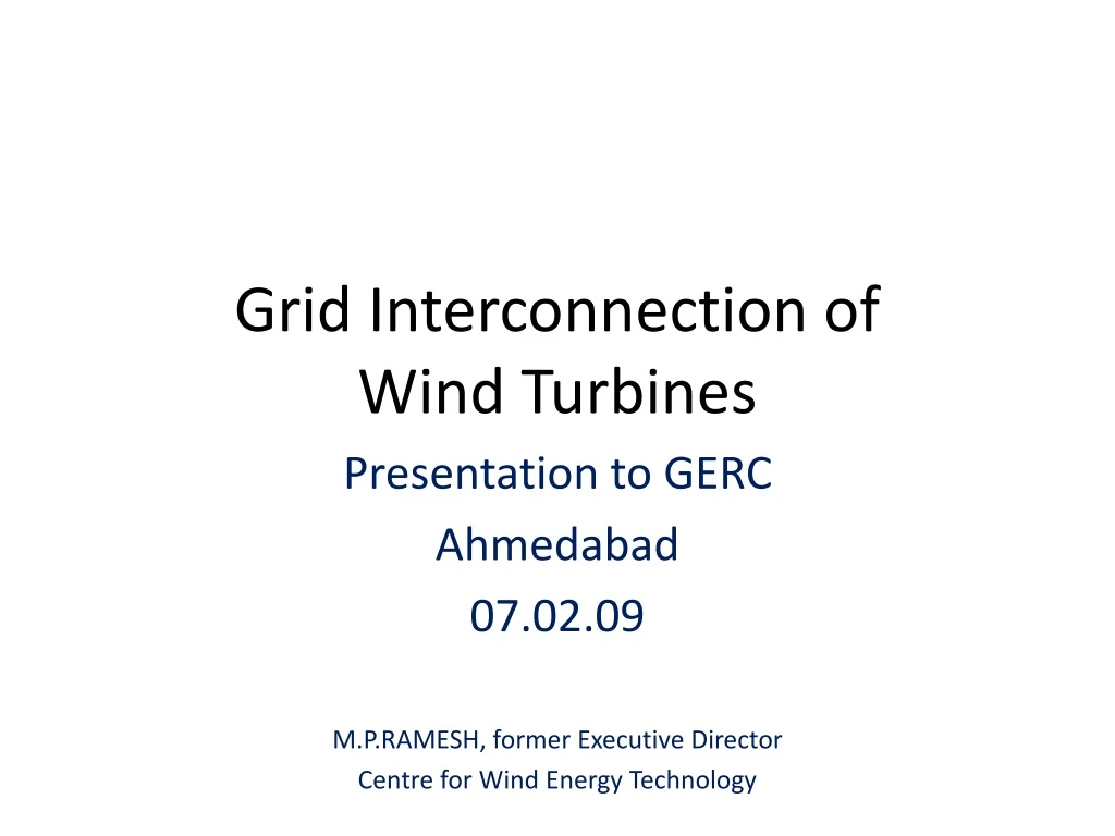 grid interconnection of wind turbines