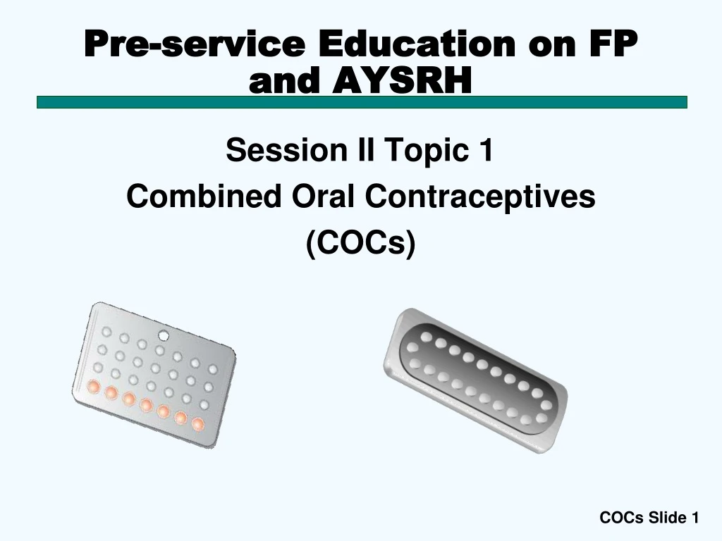 pre service education on fp and aysrh