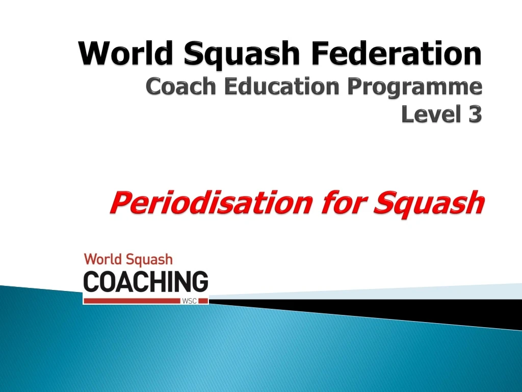 world squash federation coach education programme level 3 periodisation for squash